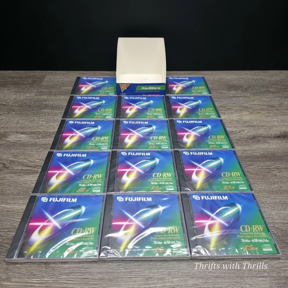 Fujifilm CD-RW 74 Min 650MB Rewritable Compact Disk - Lot‎ Of 14 - New CD-RW's